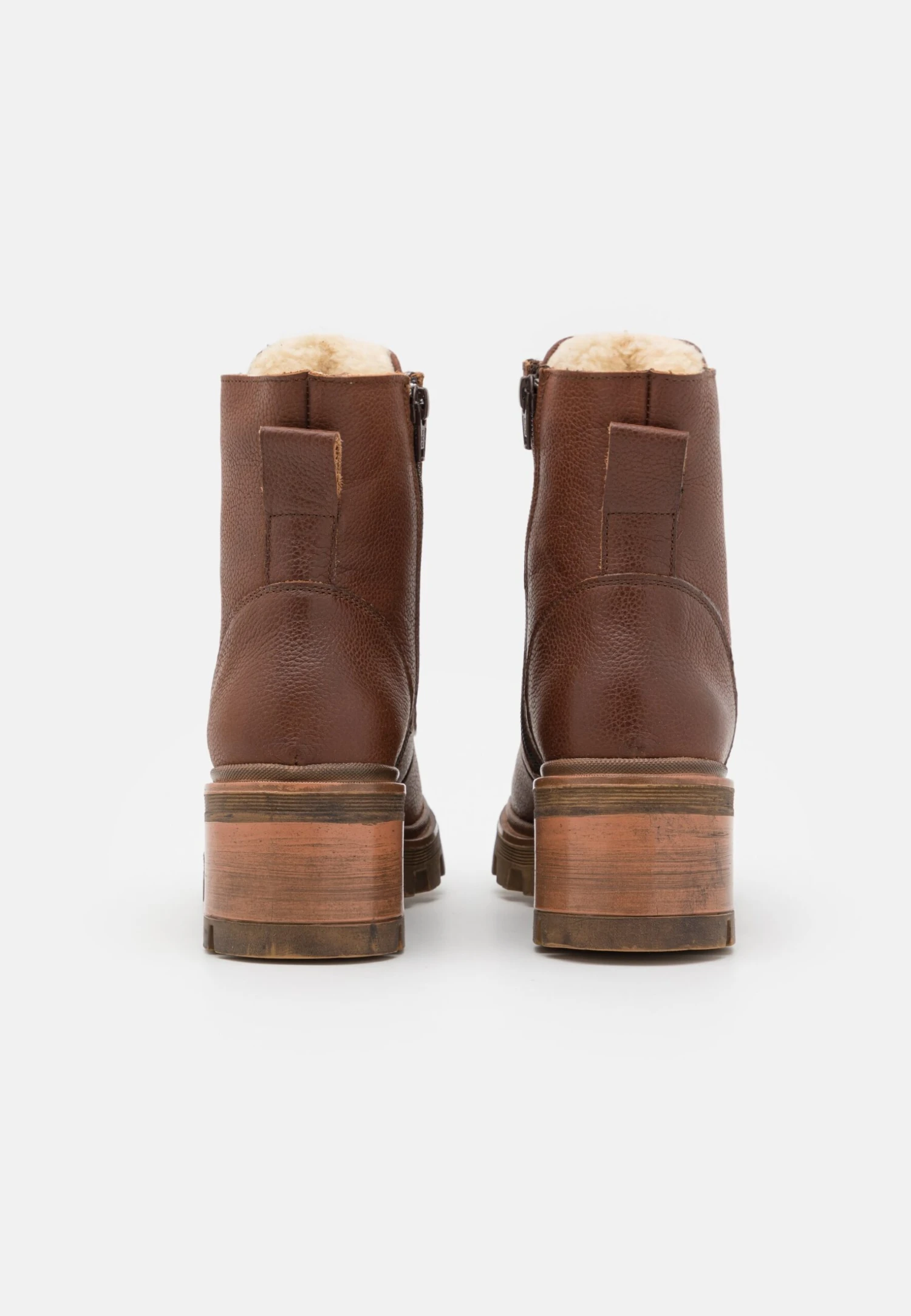 Anna Field Leather Winter Bootie - Snowboots- Cognac 4 Anna Field Leather Winter Bootie - Snowboots- Cognac - Afbeelding 4