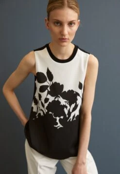 Anna Field Blouse - Black/White