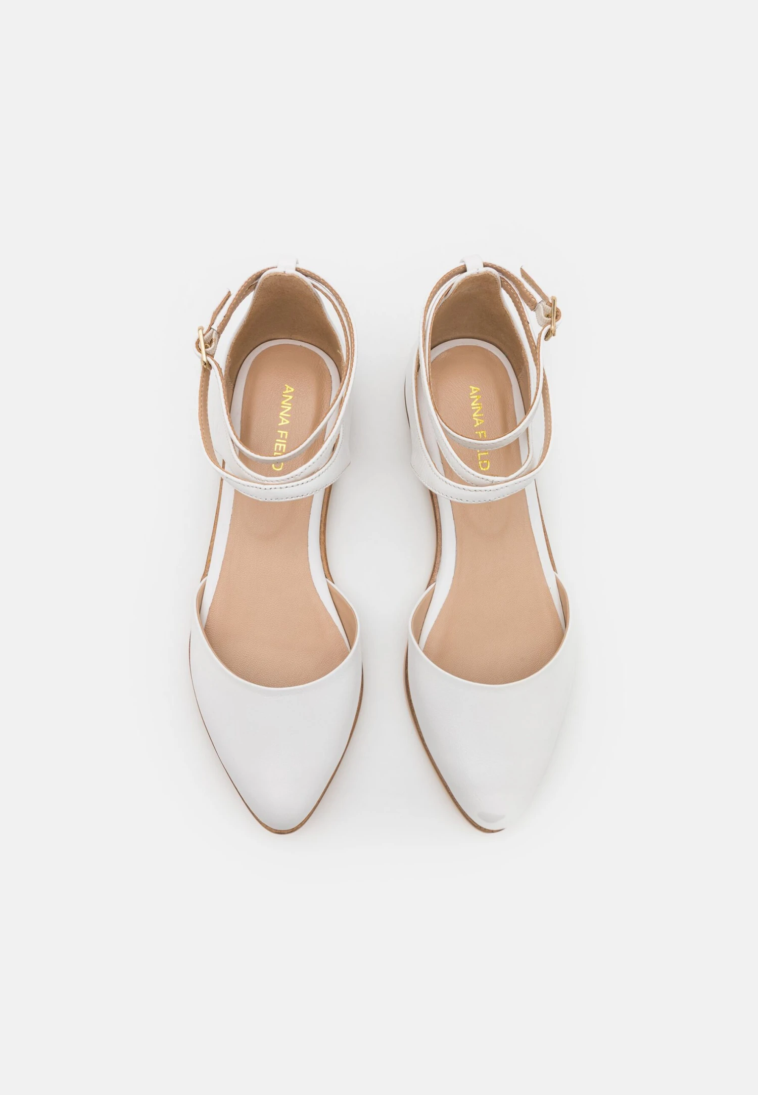 Anna Field Leather- Ballerina'S Met Enkelbandjes - White 6 Anna Field Leather- Ballerina'S Met Enkelbandjes - White - Afbeelding 6
