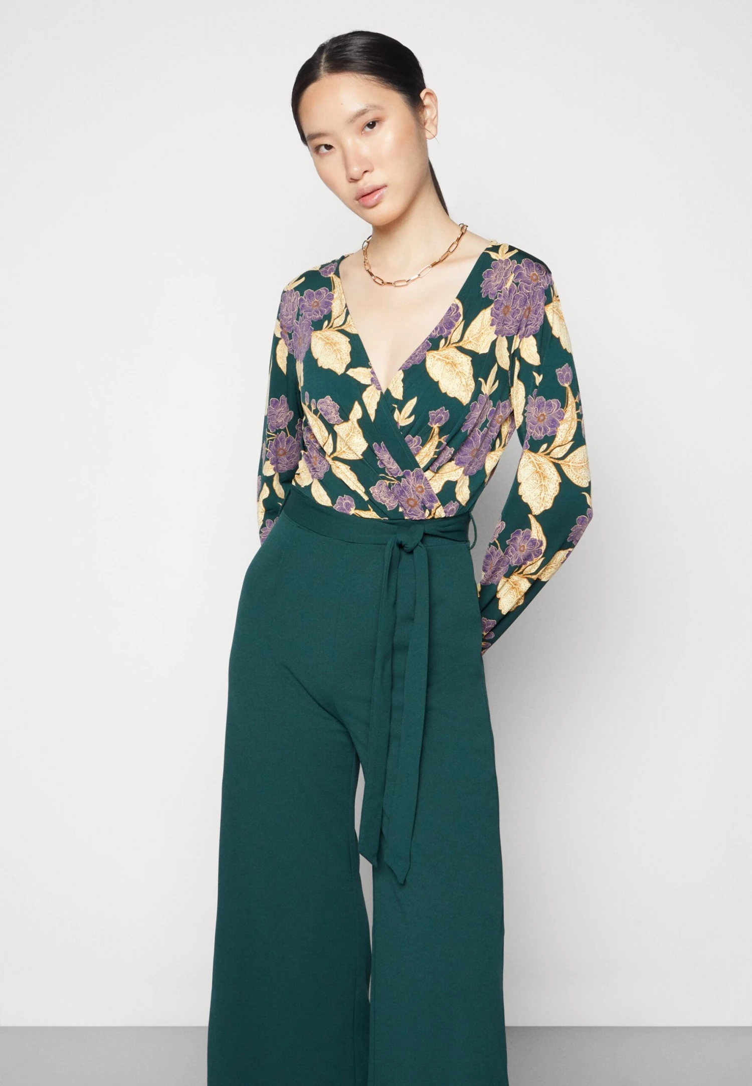 Anna Field Jumpsuit - Dark Green/Yellow 4 Anna Field Jumpsuit - Dark Green/Yellow - Afbeelding 4