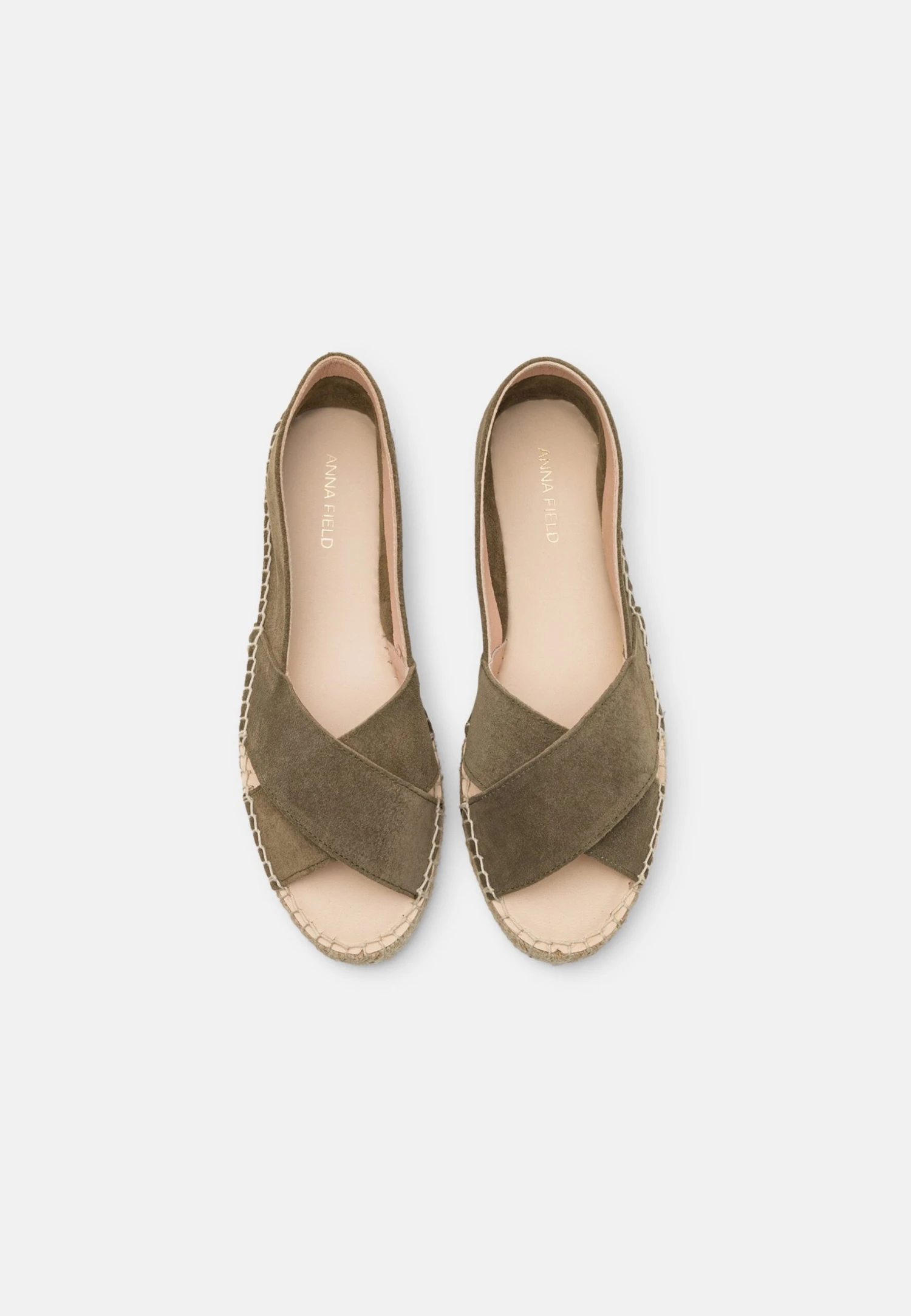 Anna Field Leather - Peeptoe Ballerina'S - Khaki 6 Anna Field Leather - Peeptoe Ballerina'S - Khaki - Afbeelding 6