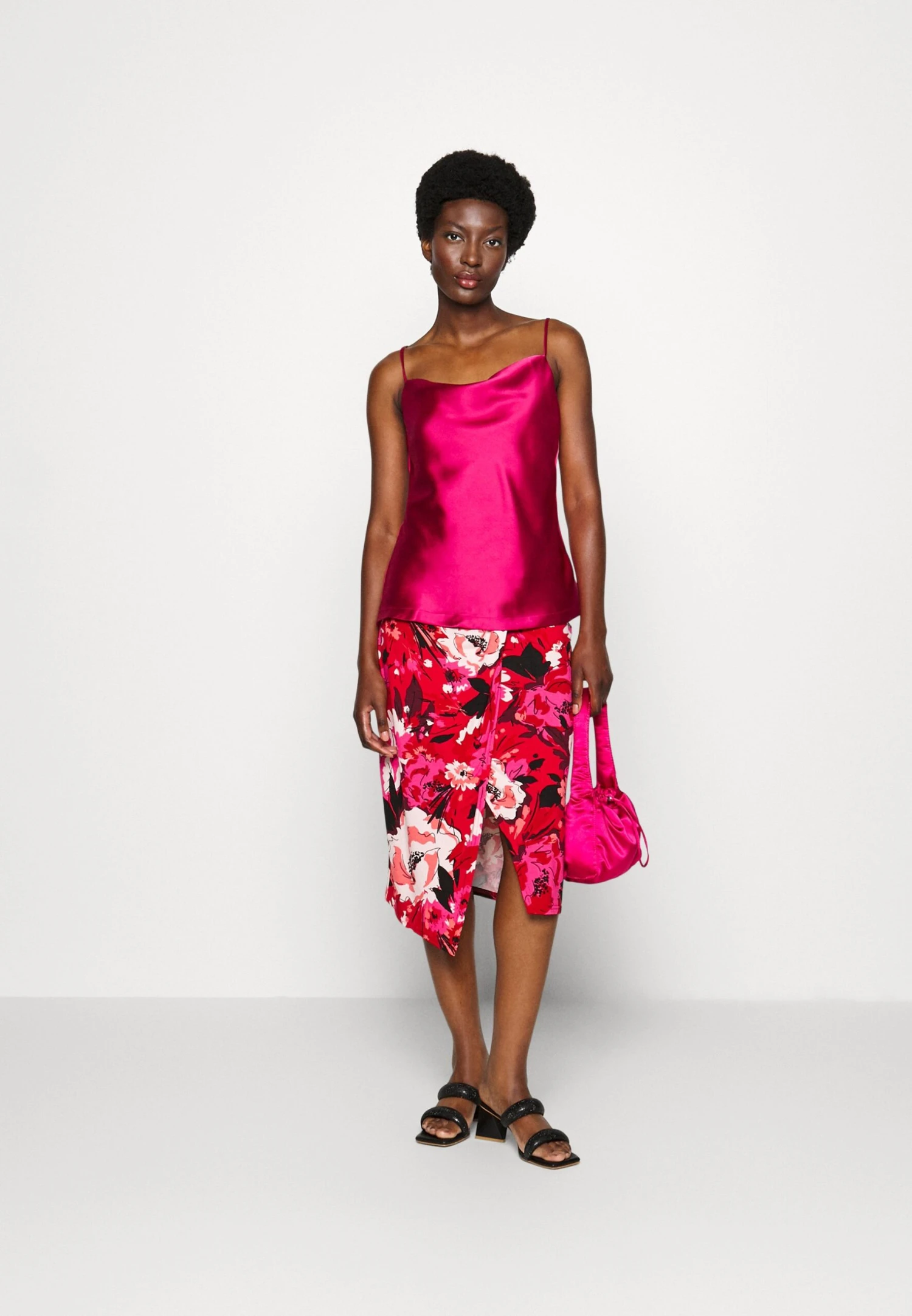 Anna Field Front Knot Midi Skirt - Kokerrok - Pink 2 Anna Field Front Knot Midi Skirt - Kokerrok - Pink - Afbeelding 2