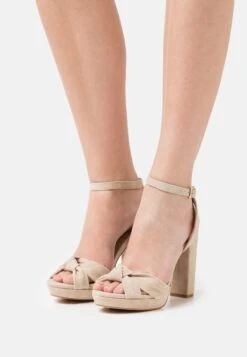 Anna Field Leather - Sandalen Met Hoge Hak - Beige