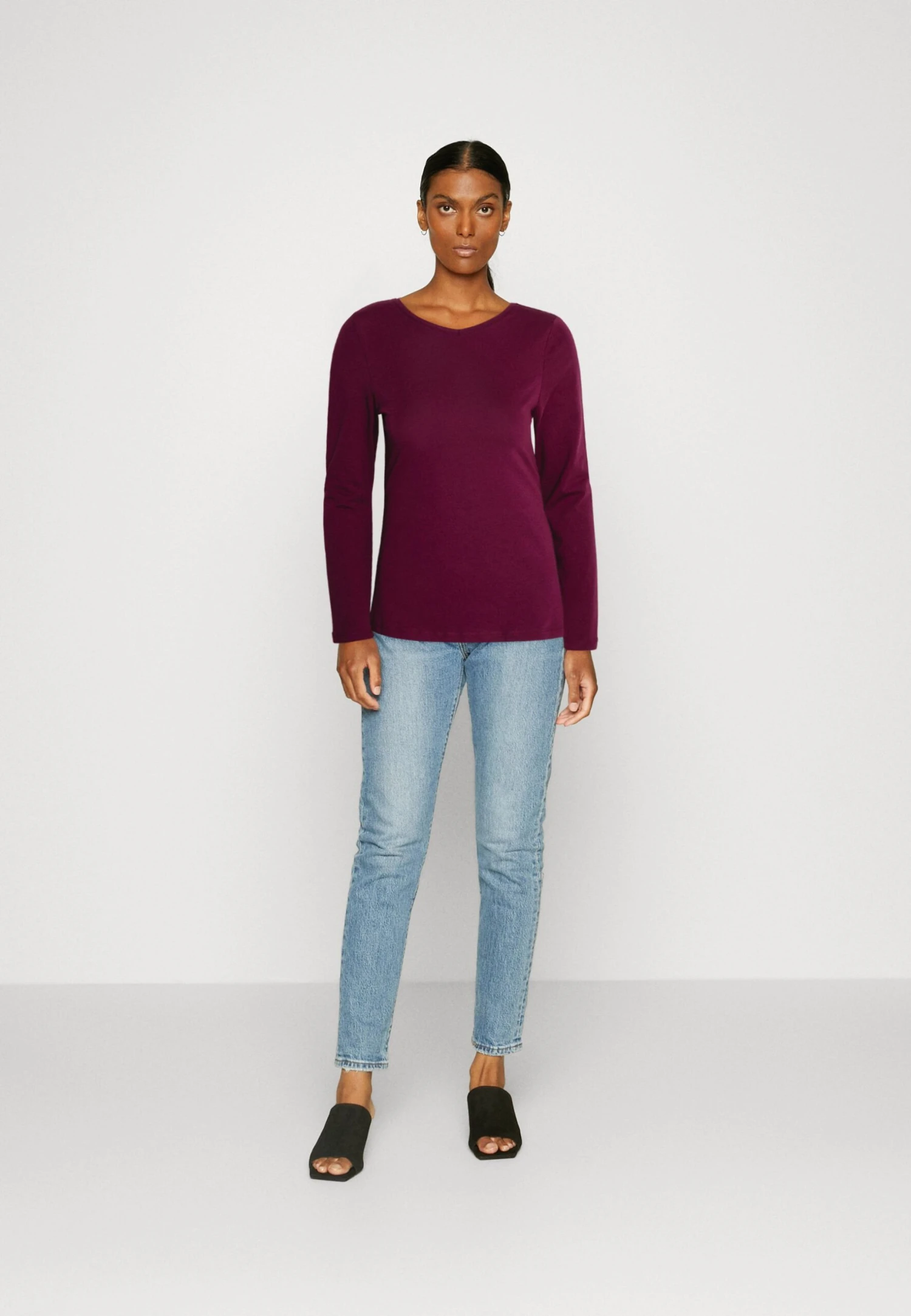 Anna Field 2 Pack - Longsleeve - Dark Red/Black 1 Anna Field 2 Pack - Longsleeve - Dark Red/Black