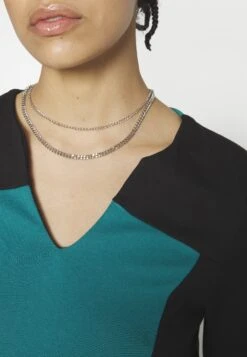 Anna Field Jerseyjurk - Black/Dark Green -Anna Field 559be00e49c948f78740466736dffc10