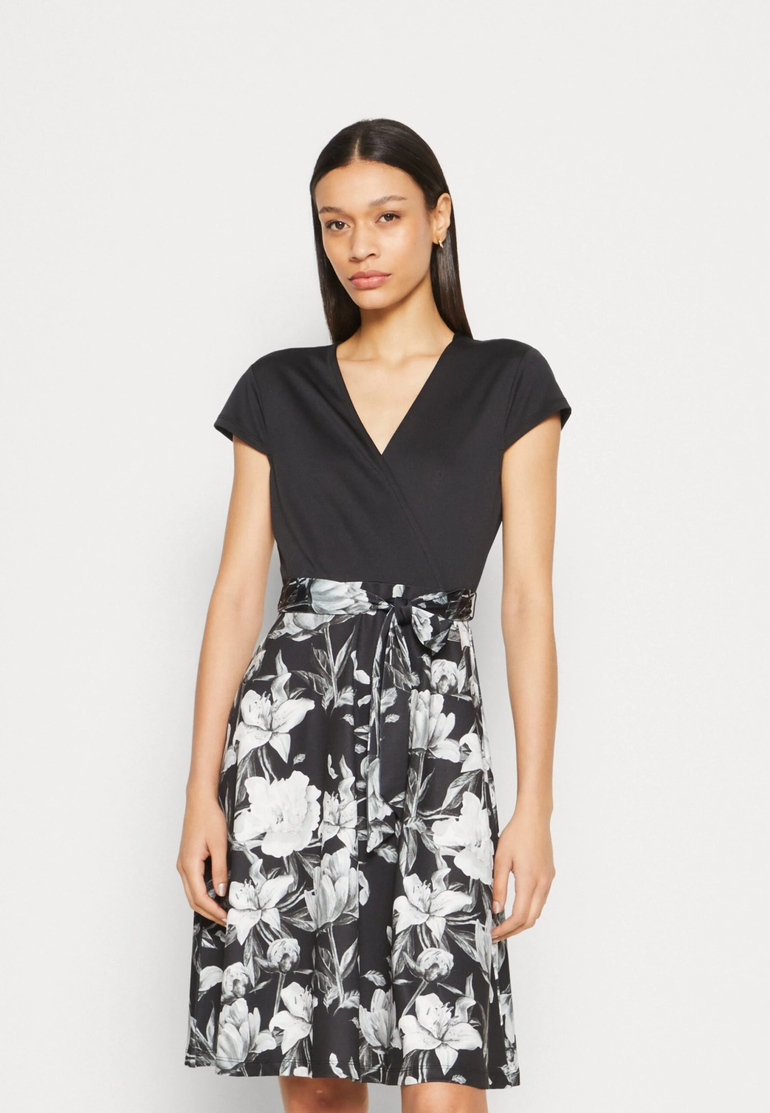 Anna Field Jerseyjurk - Black/Grey/White 3 Anna Field Jerseyjurk - Black/Grey/White - Afbeelding 3