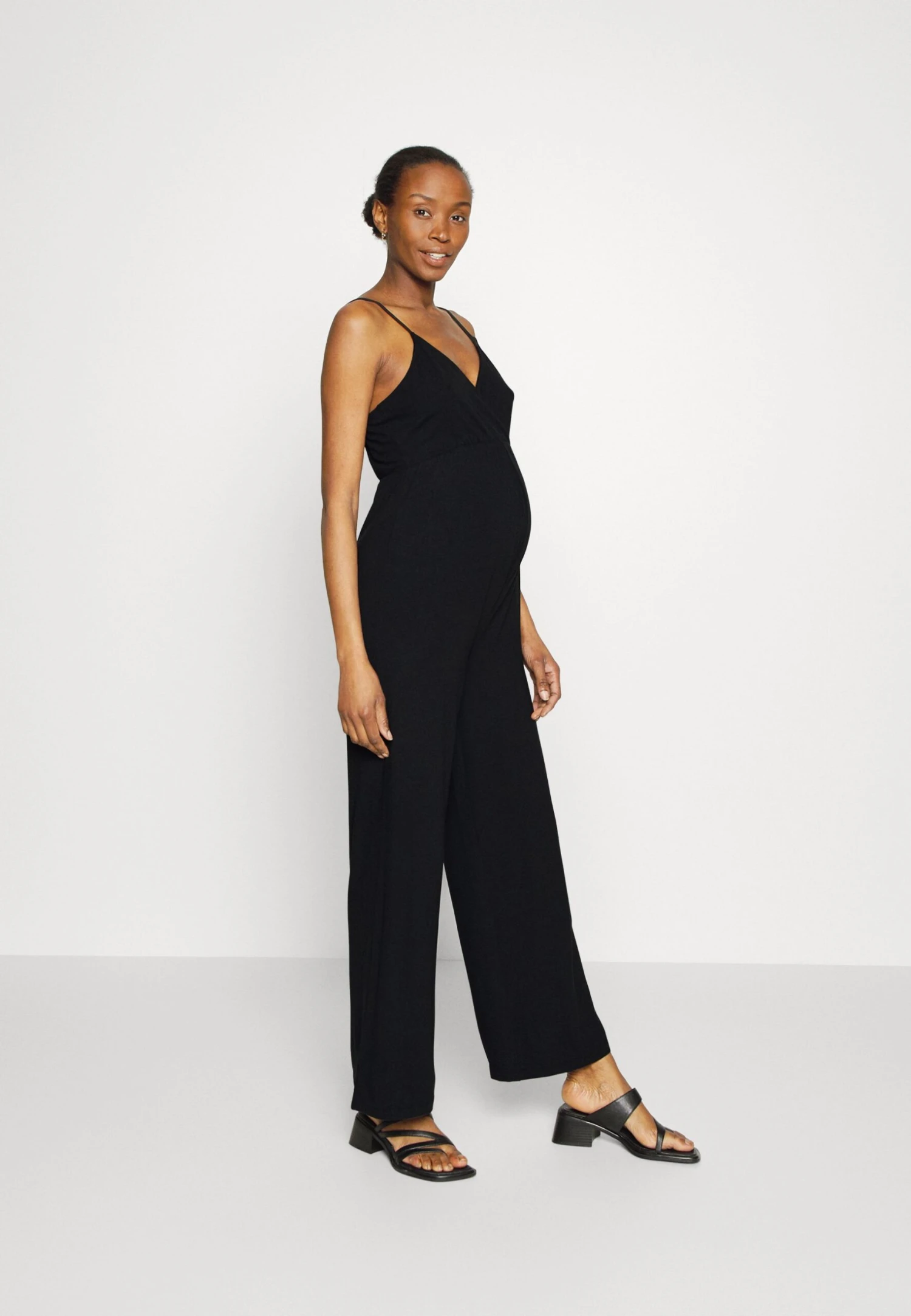 Strappy Drappy Cintered- Jumpsuit - Black 1 Strappy Drappy Cintered- Jumpsuit - Black