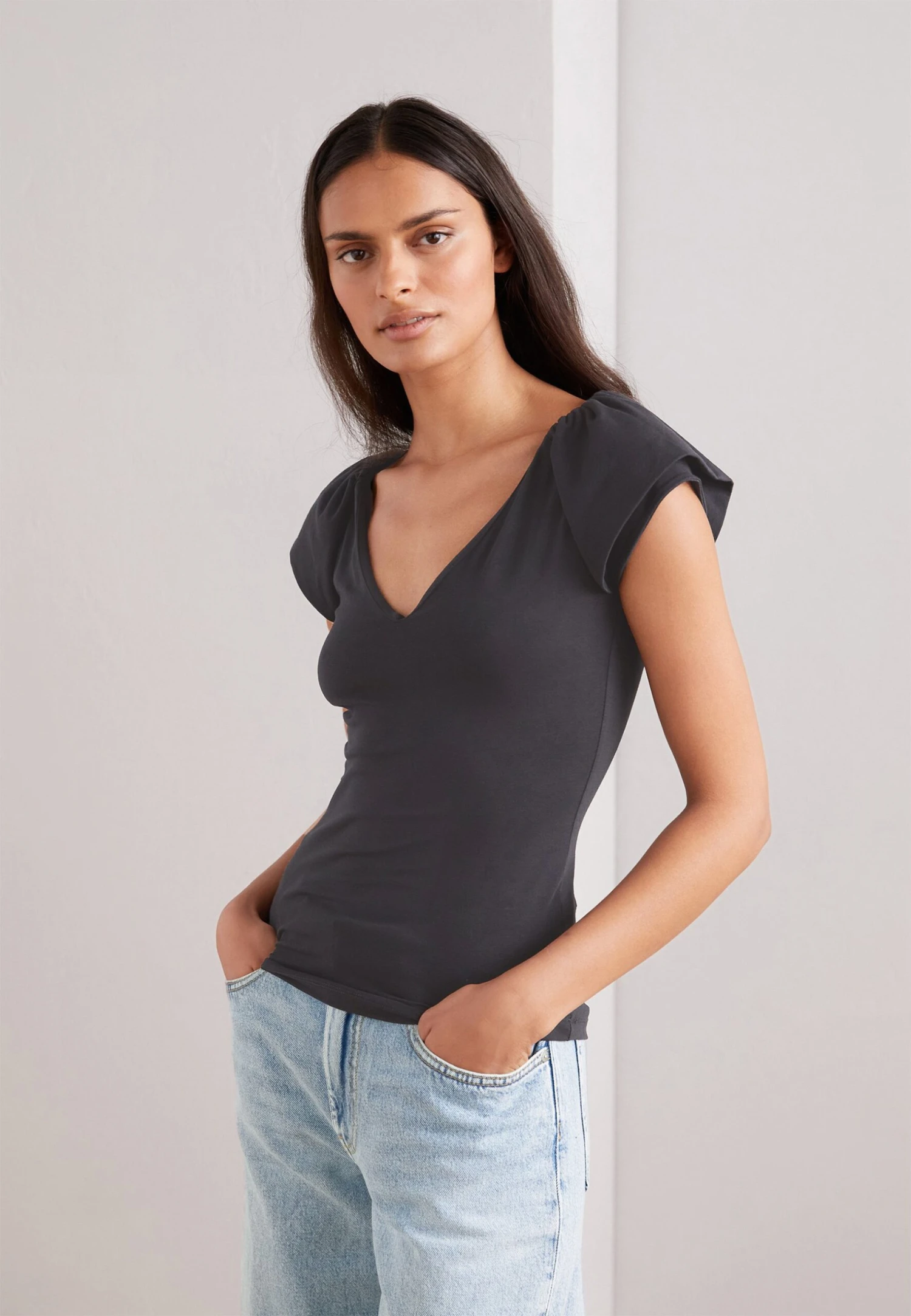 Anna Field T-Shirt Basic - Black 1 Anna Field T-Shirt Basic - Black