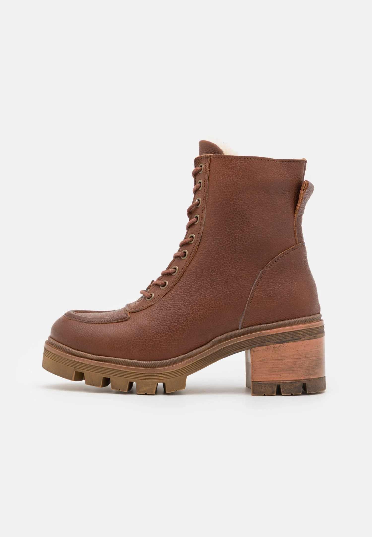 Anna Field Leather Winter Bootie - Snowboots- Cognac 2 Anna Field Leather Winter Bootie - Snowboots- Cognac - Afbeelding 2