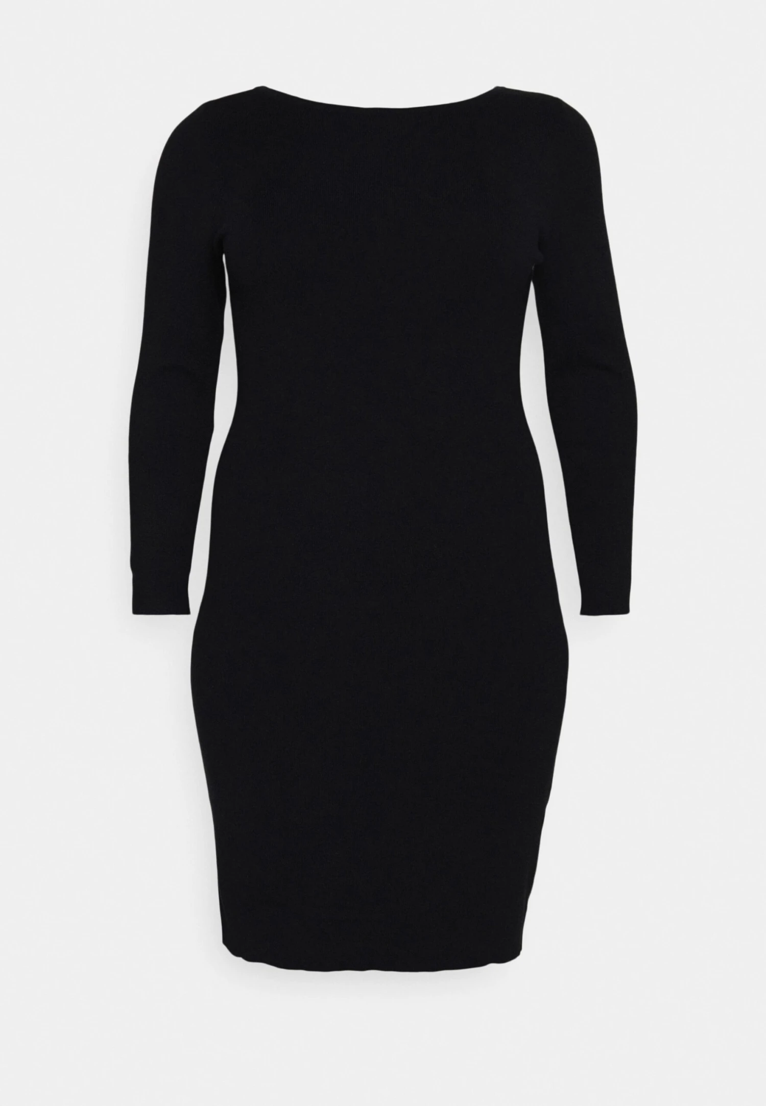 Offener Rücken Mini Strickkleid - Etui-Jurk - Black 4 Offener Rücken Mini Strickkleid - Etui-Jurk - Black - Afbeelding 4