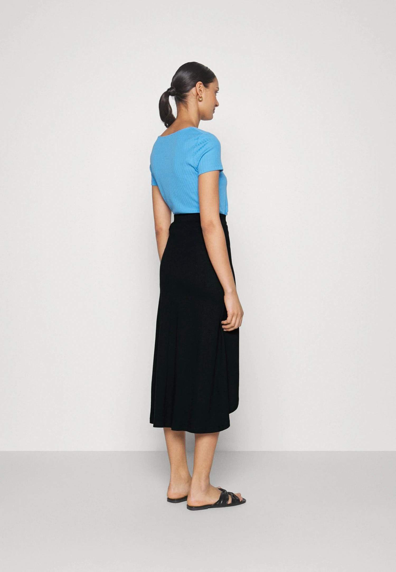 Anna Field Basic Wrap Over Midi Skirt- A-Lijn Rok - Black 3 Anna Field Basic Wrap Over Midi Skirt- A-Lijn Rok - Black - Afbeelding 3