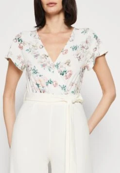 Anna Field Jumpsuit - Beige/White -Anna Field a4433bd6492c4dd7a87a97fb60c30d27