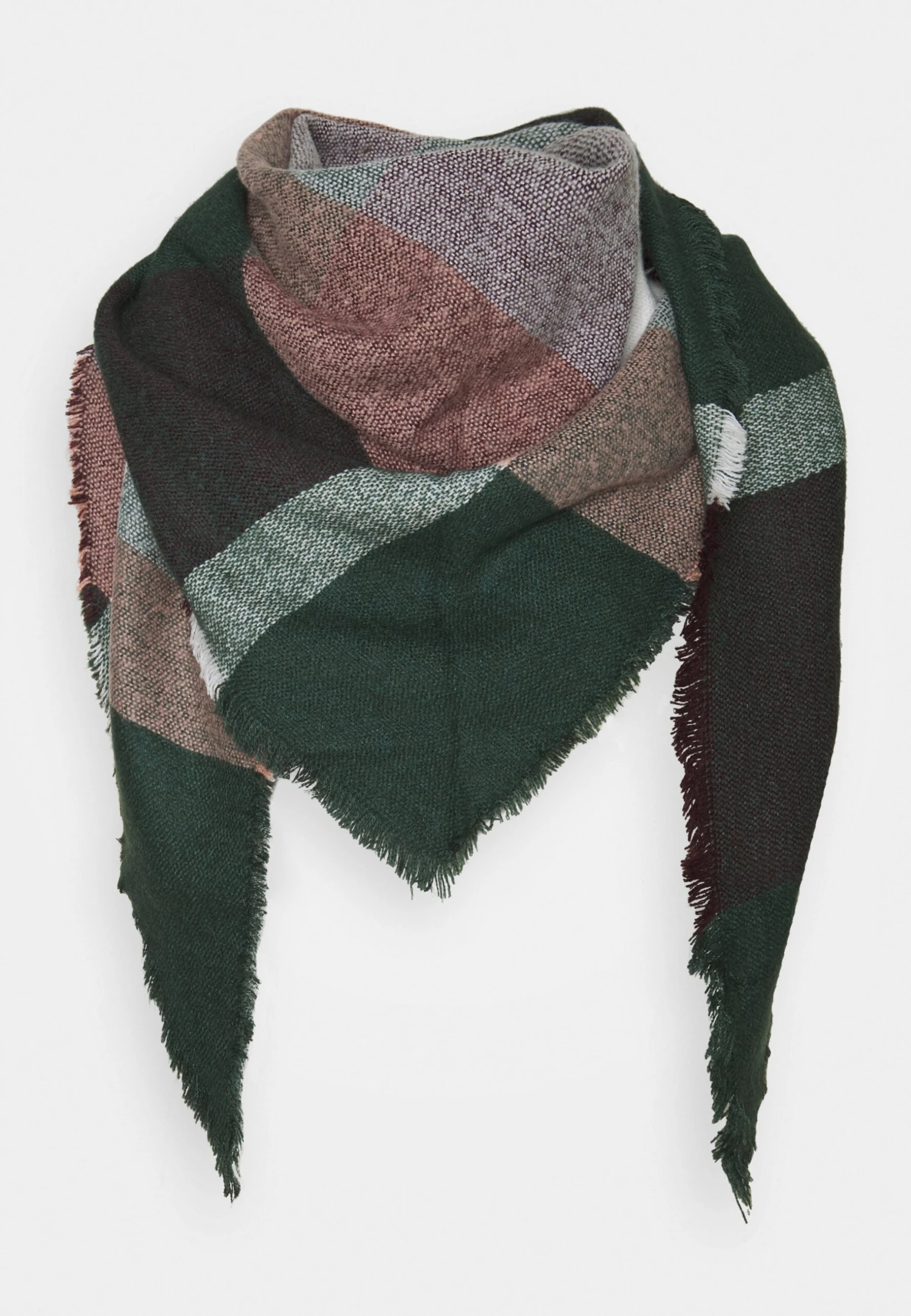 Anna Field Halsdoek - Dark Green/Light Pink 1 Anna Field Halsdoek - Dark Green/Light Pink