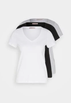Anna Field 3 Pack- T-Shirt Basic - Black/White/Mottled Light Grey 14 Anna Field 3 Pack- T-Shirt Basic - Black/White/Mottled Light Grey -Anna Field d2e446865b454a8bb8bb40608a715698