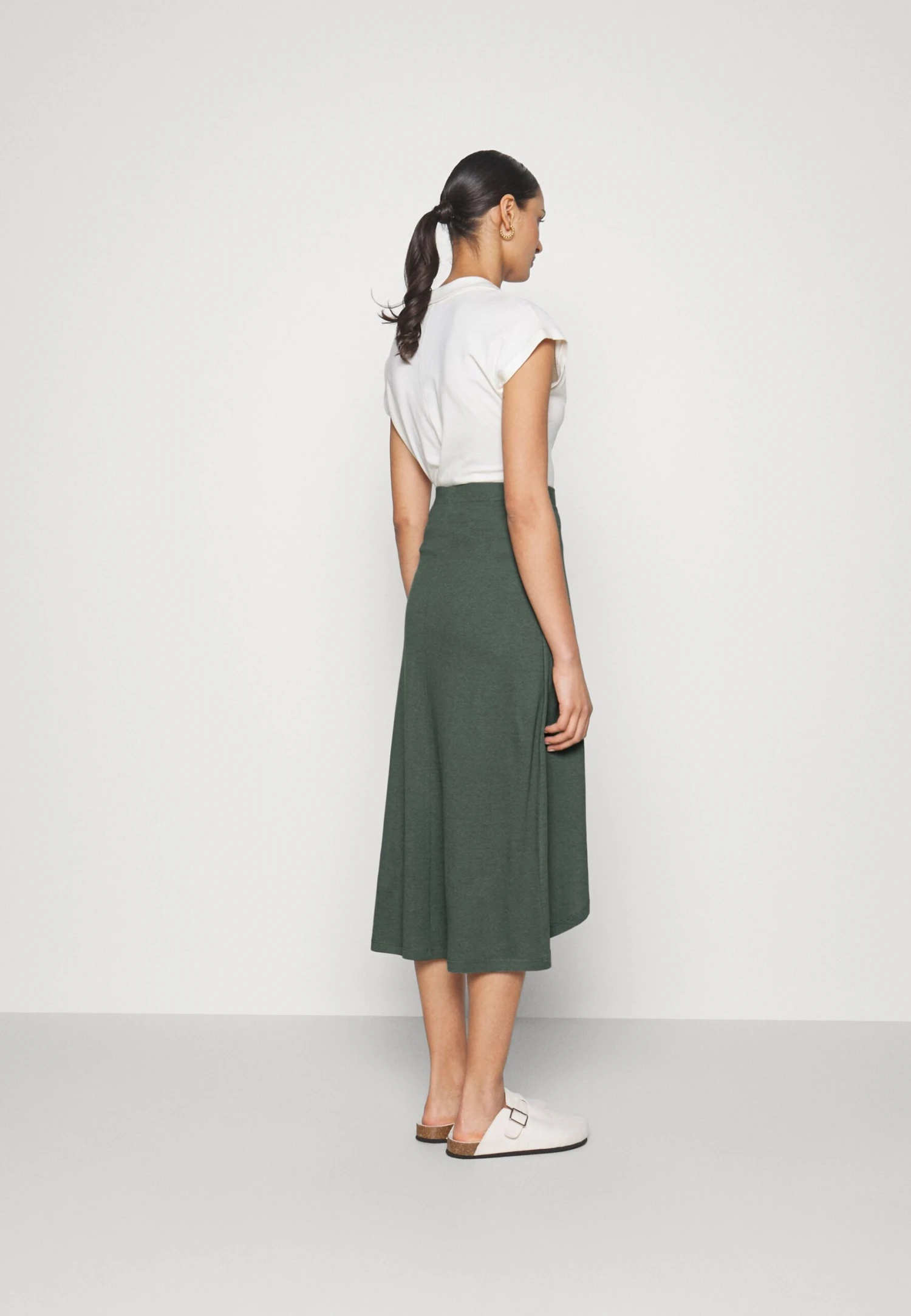 Anna Field Basic Wrap Over Midi Skirt- A-Lijn Rok - Light Green 3 Anna Field Basic Wrap Over Midi Skirt- A-Lijn Rok - Light Green - Afbeelding 3