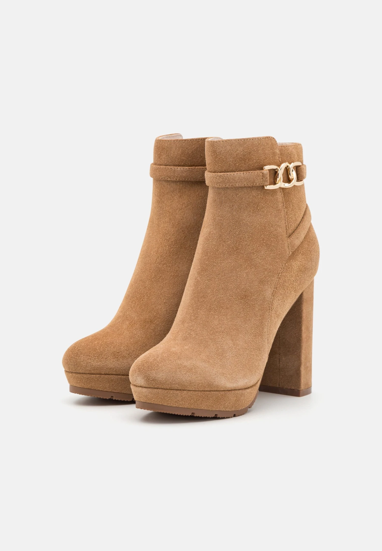 Anna Field Leather- Enkellaarsjes Met Plateauzool - Cognac 3 Anna Field Leather- Enkellaarsjes Met Plateauzool - Cognac - Afbeelding 3