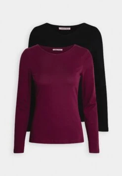 Anna Field 2 Pack - Longsleeve - Dark Red/Black 10 Anna Field 2 Pack - Longsleeve - Dark Red/Black -Anna Field ee732f452fdf41eab343124416354564