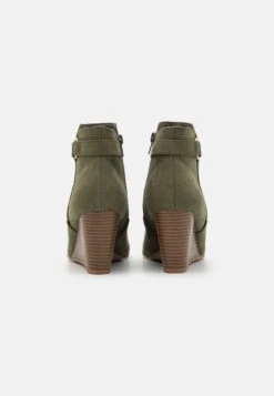 Anna Field Enkellaarsjes Met Sleehak - Khaki -Anna Field f41d3e14afd74bd2937c87ee959b4972