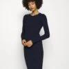 Anna Field Crew Ausschnitt Ripp Top Bodycon Mini Strickkleid - Etui-Jurk - Dark Blue